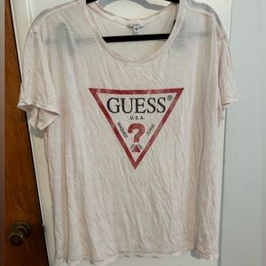 Vintage Pink Tint Guess Tee